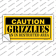 Caution Grizzlies Fan Novelty Sticker Decal