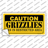 Caution Grizzlies Fan Novelty Sticker Decal