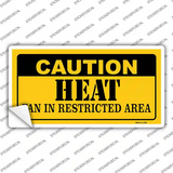 Caution Heat Fan Novelty Sticker Decal