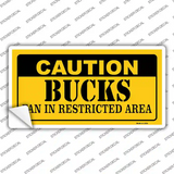 Caution Bucks Fan Novelty Sticker Decal