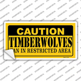 Caution Timberwolves Fan Novelty Sticker Decal