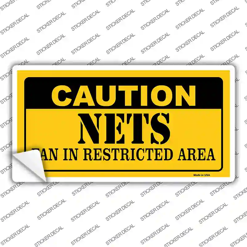 Caution Nets Fan Novelty Sticker Decal