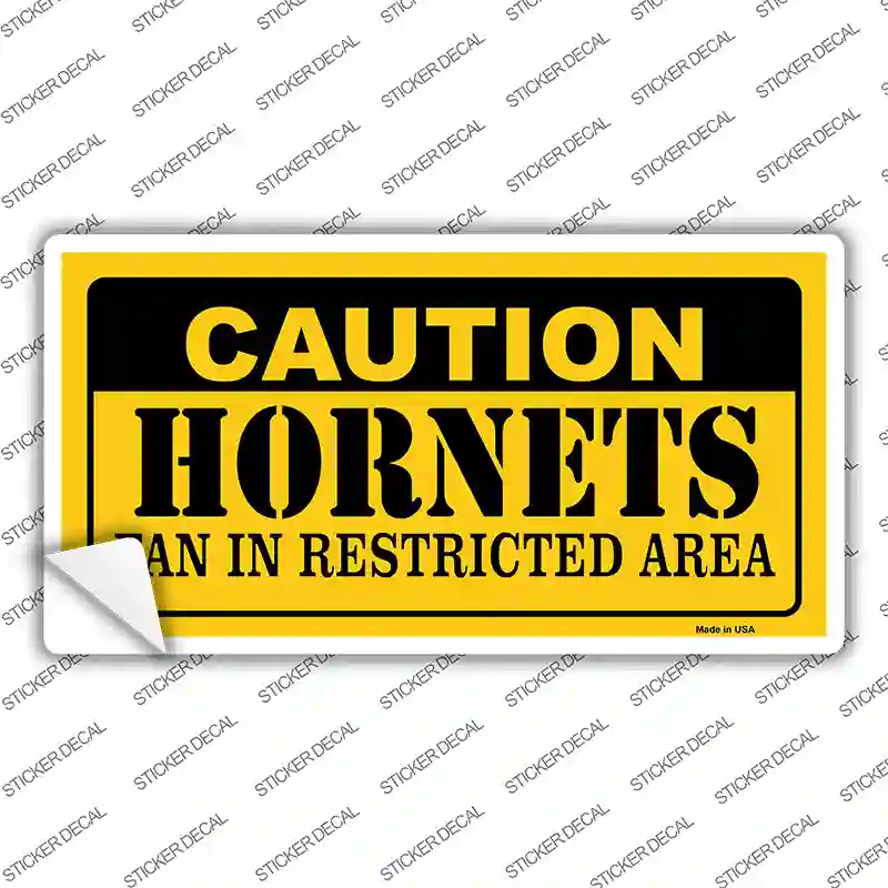 Caution Hornets Fan Novelty Sticker Decal