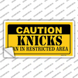 Caution Knicks Fan Novelty Sticker Decal