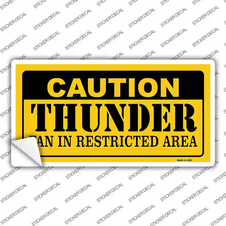 Caution Thunder Fan Novelty Sticker Decal