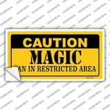 Caution Magic Fan Novelty Sticker Decal