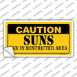 Caution Suns Fan Novelty Sticker Decal