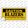 Caution Blazers Fan Novelty Sticker Decal