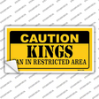 Caution Kings Fan Novelty Sticker Decal