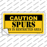 Caution Spurs Fan Novelty Sticker Decal