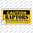 Caution Raptors Fan Novelty Sticker Decal