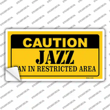 Caution Jazz Fan Novelty Sticker Decal