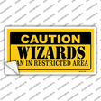Caution Wizards Fan Novelty Sticker Decal