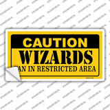Caution Wizards Fan Novelty Sticker Decal