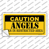 Caution Angels Fan Novelty Sticker Decal