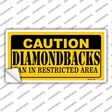 Caution Diamondbacks Fan Novelty Sticker Decal