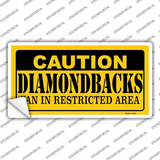Caution Diamondbacks Fan Novelty Sticker Decal