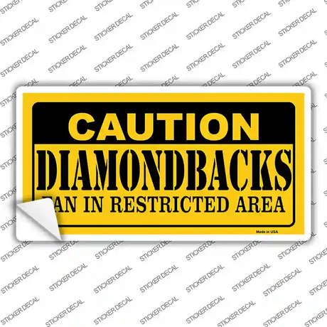 Caution Diamondbacks Fan Novelty Sticker Decal