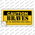 Caution Braves Fan Novelty Sticker Decal