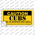 Caution Cubs Fan Novelty Sticker Decal