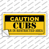 Caution Cubs Fan Novelty Sticker Decal
