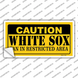 Caution White Sox Fan Novelty Sticker Decal