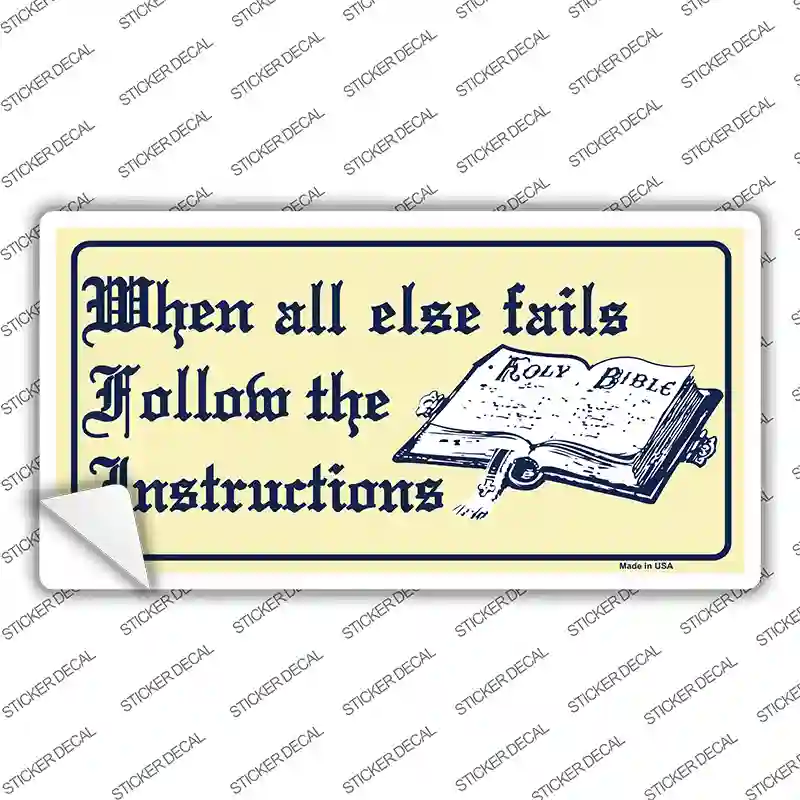 Follow Instructions Novelty Sticker Decal