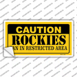 Caution Rockies Fan Novelty Sticker Decal