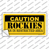 Caution Rockies Fan Novelty Sticker Decal