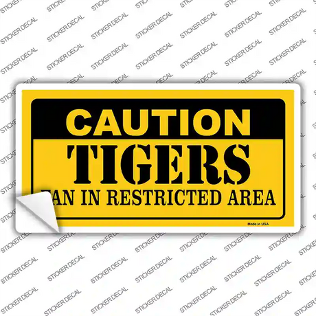 Caution Tigers Fan Novelty Sticker Decal