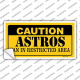 Caution Astros Fan Novelty Sticker Decal