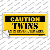 Caution Twins Fan Novelty Sticker Decal