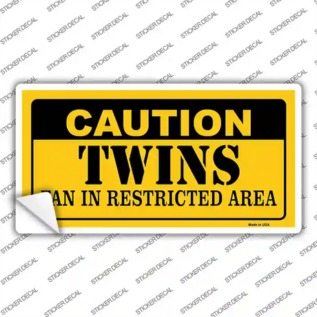 Caution Twins Fan Novelty Sticker Decal