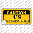 Caution As Fan Novelty Sticker Decal