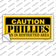 Caution Phillies Fan Novelty Sticker Decal