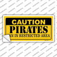 Caution Pirates Fan Novelty Sticker Decal