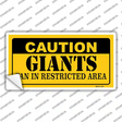 Caution Giants Fan Novelty Sticker Decal