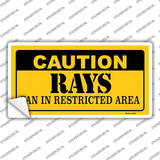 Caution Rays Fan Novelty Sticker Decal