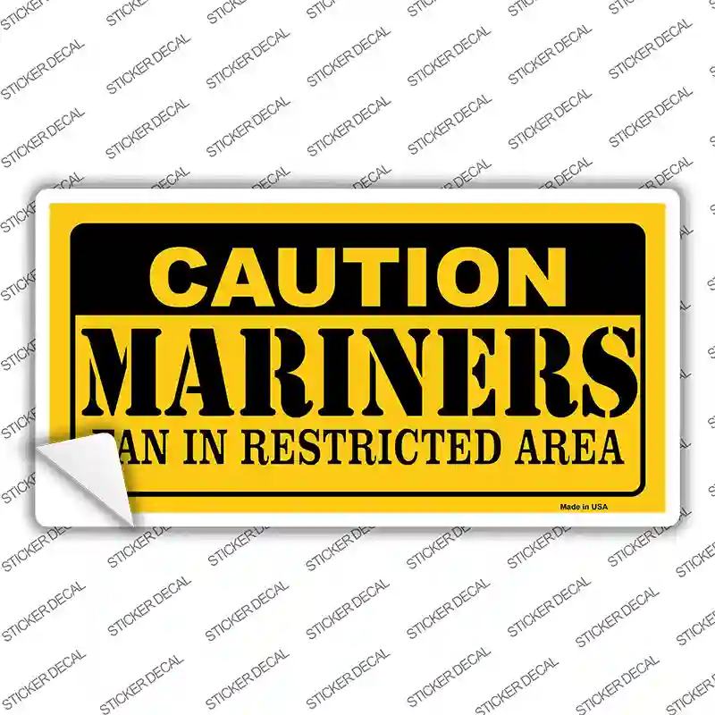 Caution Mariners Fan Novelty Sticker Decal
