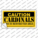 Caution Cardinals Fan Novelty Sticker Decal