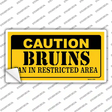 Caution Bruins Vanity Novelty Sticker Decal