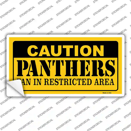 Caution Panthers Hockey Novelty Sticker Decal