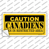 Caution Canadiens Novelty Sticker Decal