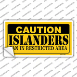 Caution Islanders Novelty Sticker Decal
