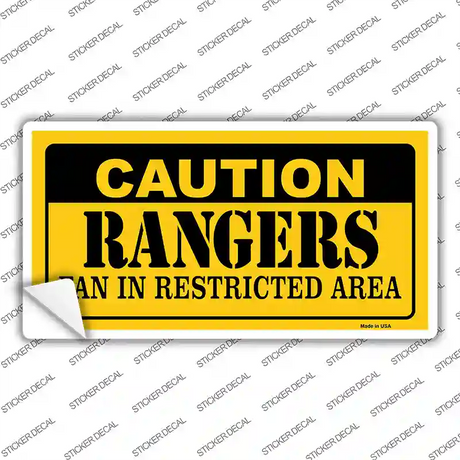 Caution Rangers Novelty Sticker Decal