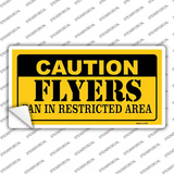 Caution Flyers Novelty Sticker Decal
