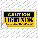 Caution Lightning Novelty Sticker Decal