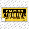 Caution Maple Leafs Novelty Sticker Decal