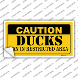 Caution Ducks Novelty Sticker Decal