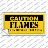 Caution Flames Novelty Sticker Decal